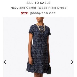 Sail to Sable Navy Tweed Dress